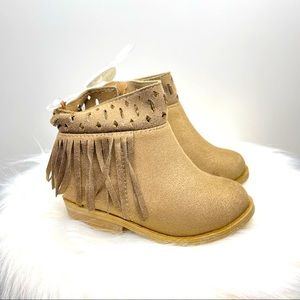 BABY DEER Brown Frindge Toddler Boots Size 6